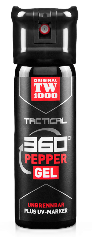 TW1000 Pfefferspray Tactical Classic - 45 ml, Flip-Top Kappe, 360°, UV Marker (Gel)