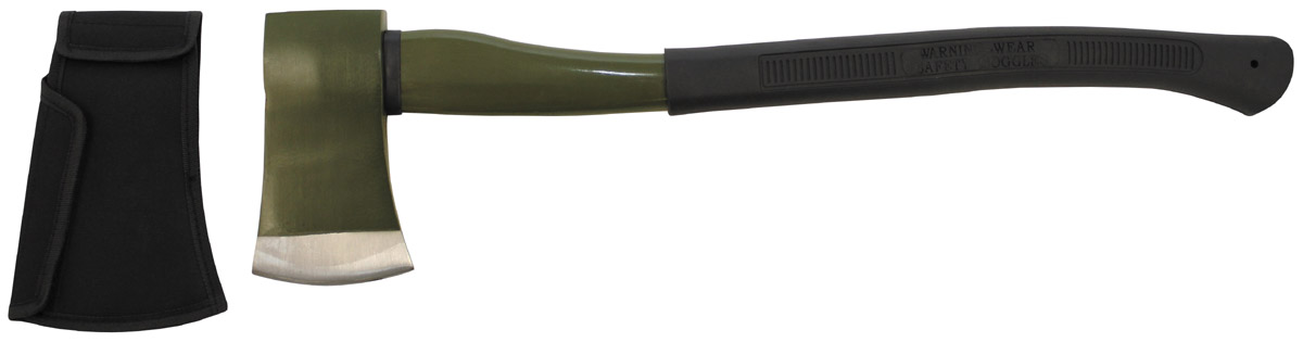 Axt, "Deluxe", gross, Fiberglasstiel, oliv