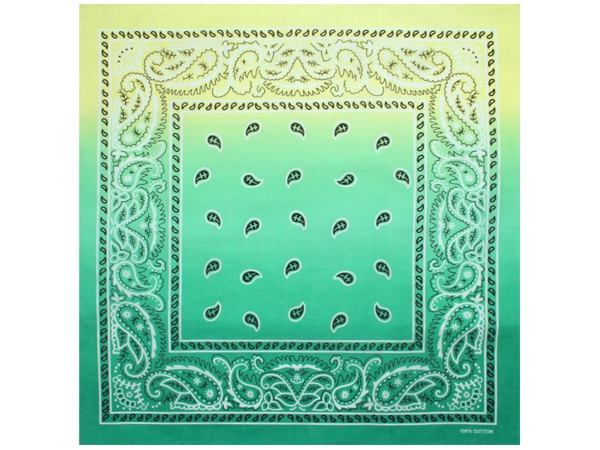 Bandana, grün mit Farbverlauf, Gr. 55 x 55 cm, Baumwolle