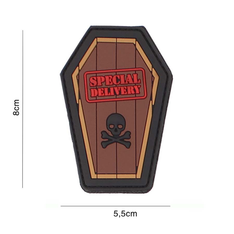 Klettabzeichen Special Delivery - braun