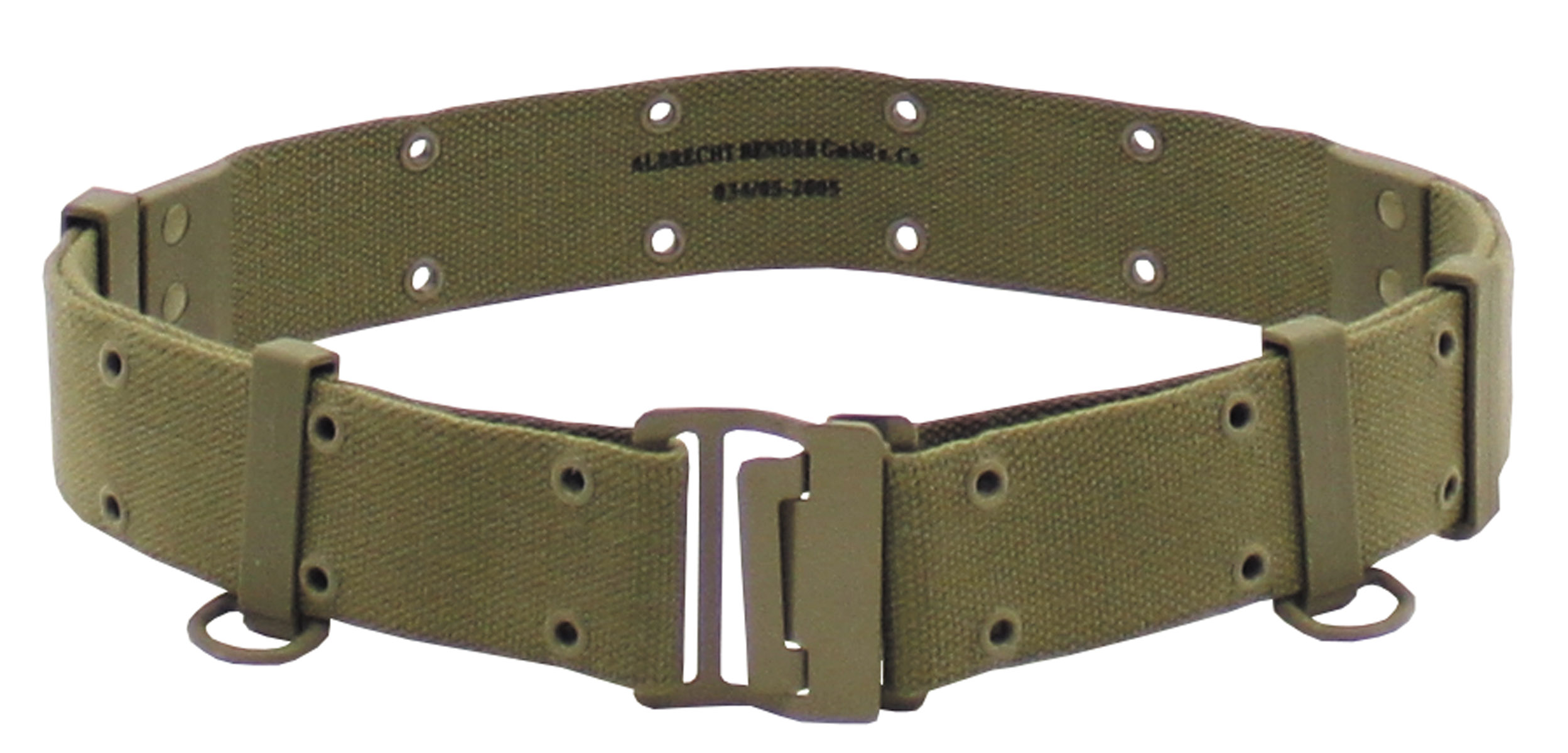 Franz. Lochkoppel, khaki, mit Metallverschluss, neuw.